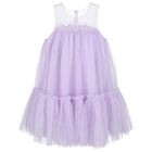 Girls Lilac Tulle Dress, 1, hi-res