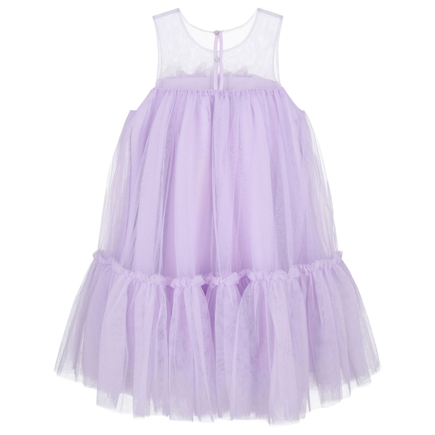 Girls Lilac Tulle Dress, 1, hi-res