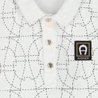 Younger Boys White Logo Polo Shirt, 1, hi-res