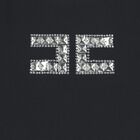 Girls Black Diamante Logo Pleated Dress, 2, hi-res