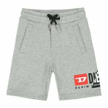 Boys Grey Logo Shorts