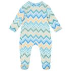 Blue & Yellow Zig Zag Babygrow, 1, hi-res