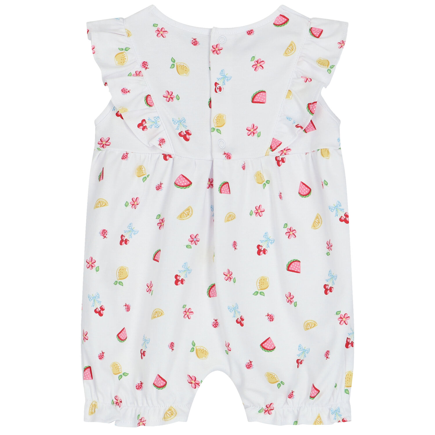 Baby Girls White Tropical Dreams Romper, 1, hi-res