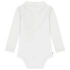 Baby Boys White Logo Bodysuit, 2, hi-res
