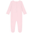 Pink Teddy Logo Babygrow, 3, hi-res