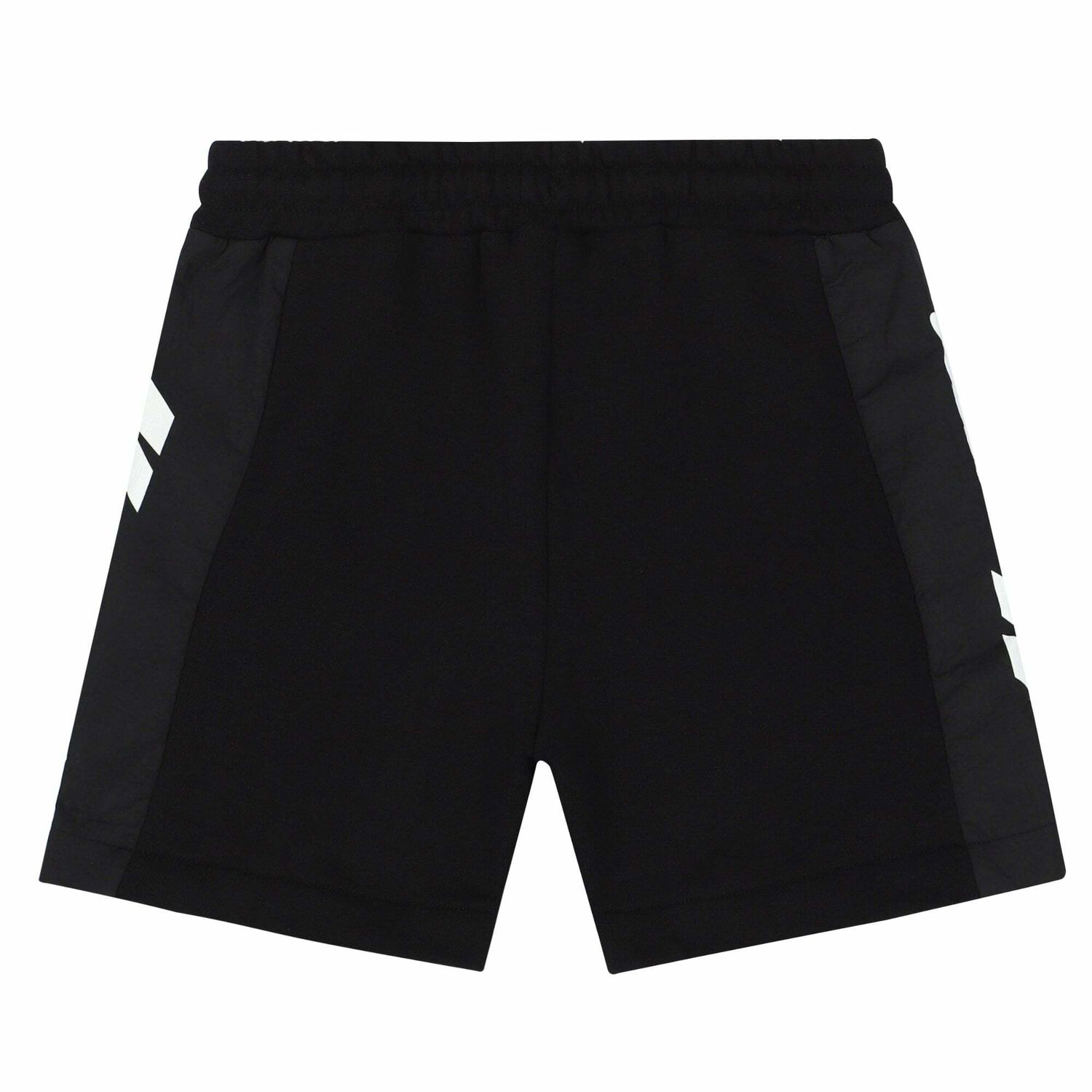 Boys Black Logo Shorts, 1, hi-res