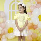 Girls Yellow Heart Dress, 1, hi-res