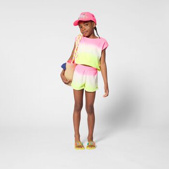 Girls Pink & Yellow Ombre Top