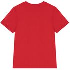 Boys Red Logo T-Shirt, 4, hi-res