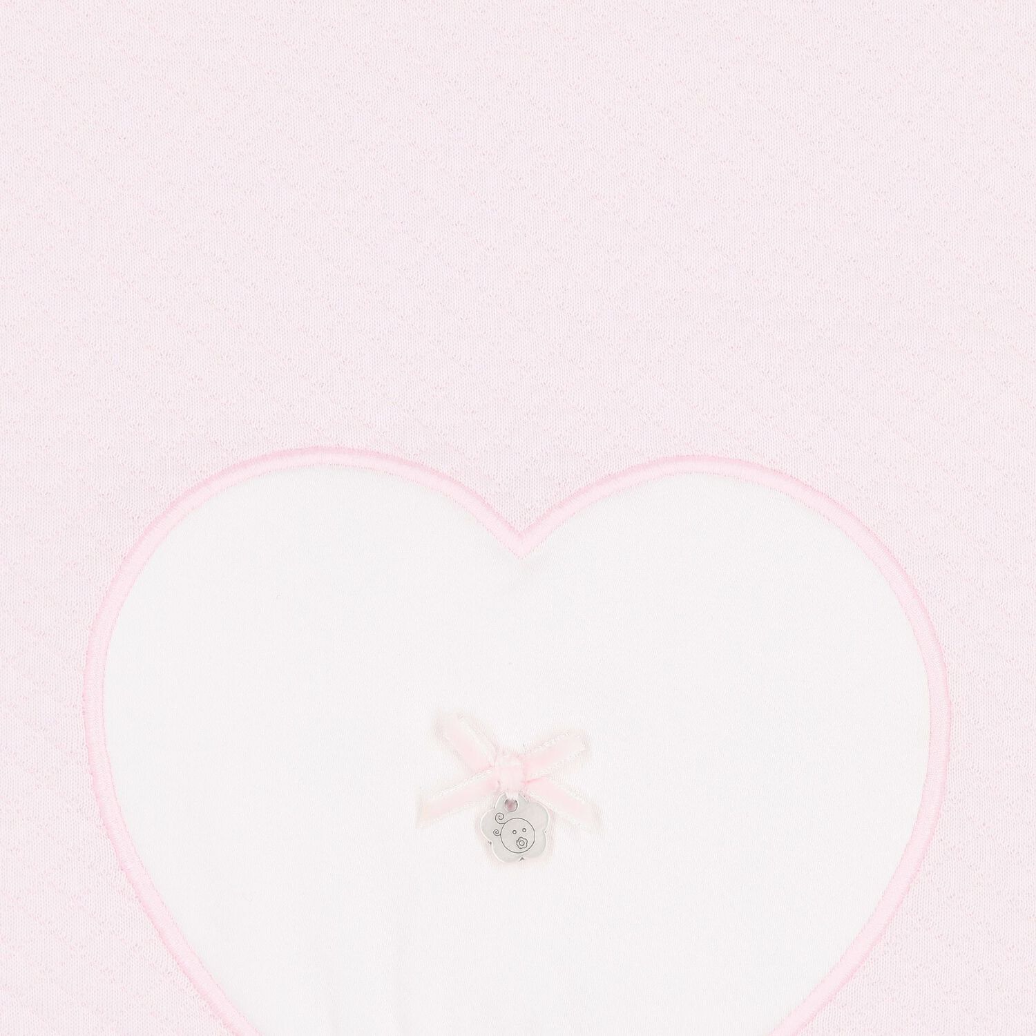 Baby Girls White & Pink Quilted Blanket, 2, hi-res