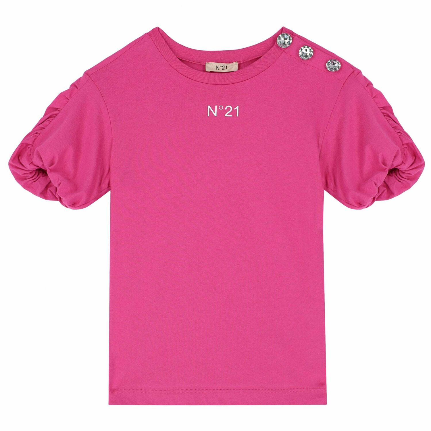 Girls Pink Logo Top, 1, hi-res