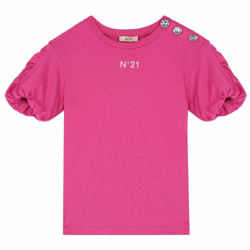 Girls Pink Logo Top, 1, hi-res image number null