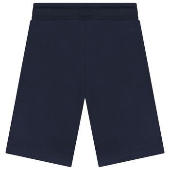 Boys Navy Blue Logo Shorts