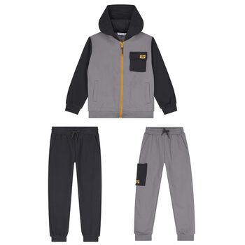 Boys Grey Tracksuit Set ( 3 Piece )