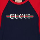 Younger Boys Navy Blue & Red Long Sleeve Top, 1, hi-res