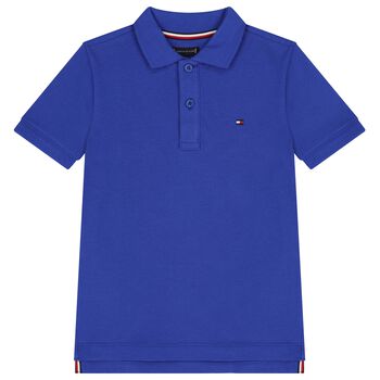 Boys Blue Logo Polo Shirt