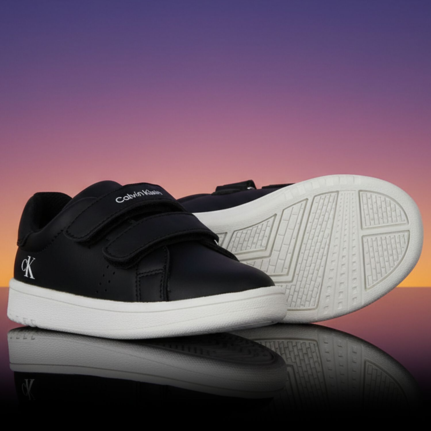 Black Logo Trainers, 1, hi-res