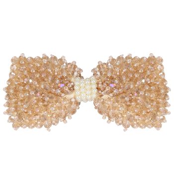 Girls Blush Embellished Bow Hair Clip