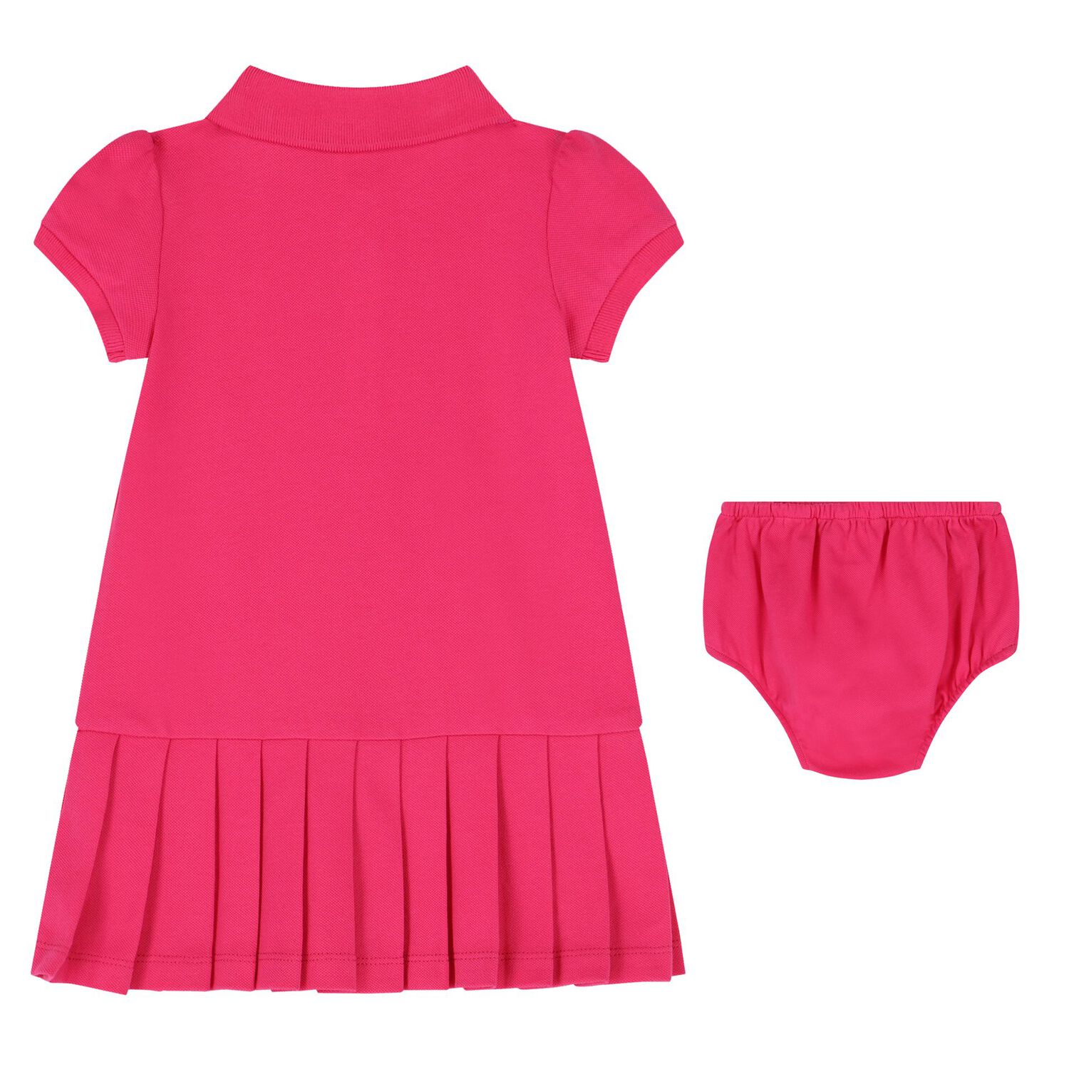 Baby Girls Pink Logo Polo Dress Set, 1, hi-res