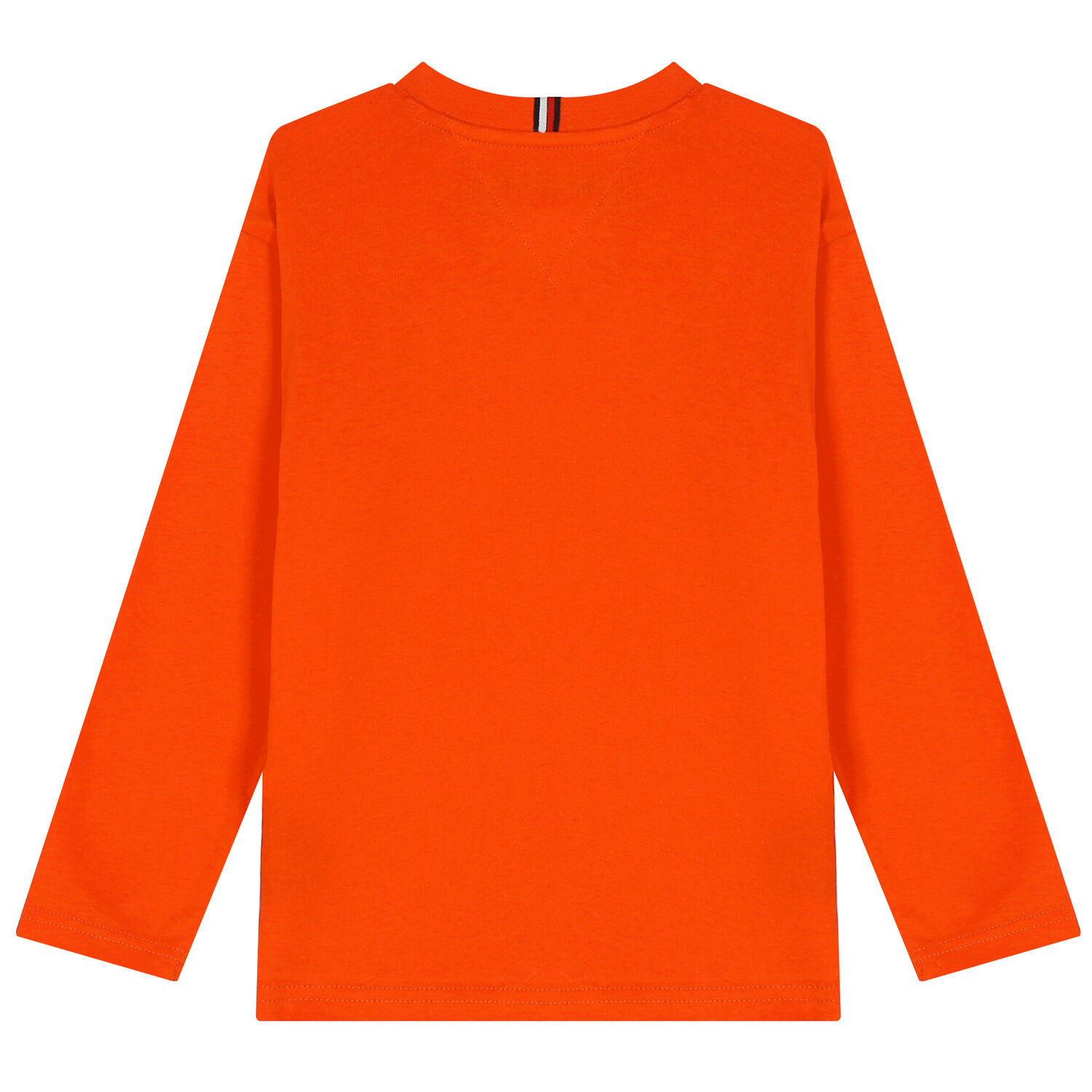 Boys Orange Logo Long Sleeve Top, 2, hi-res