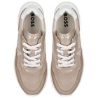 Girls Gold Logo Trainers, 1, hi-res