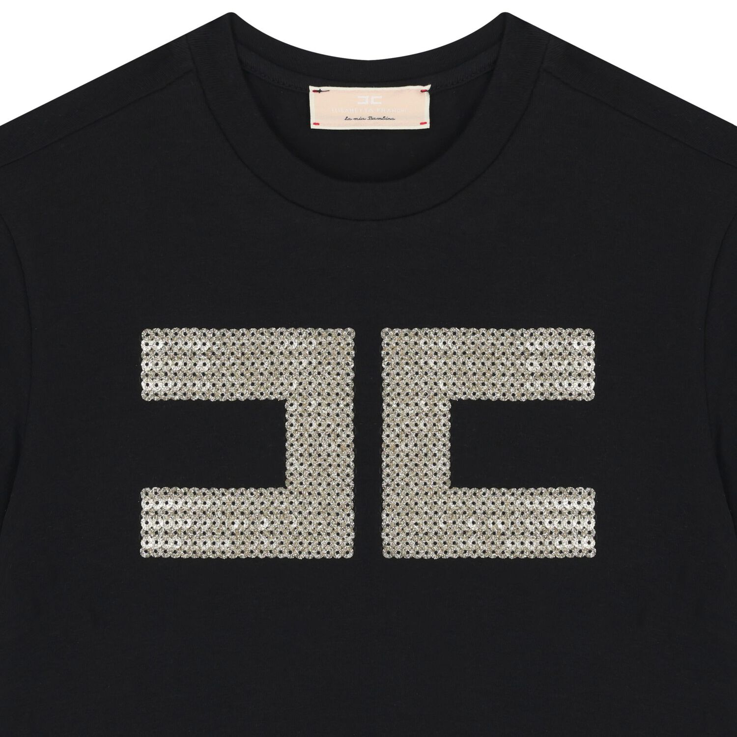 Girls Black Logo T-Shirt, 1, hi-res