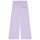 Girls Purple Logo Trousers, 1, hi-res
