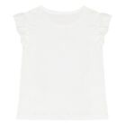 Younger Girls White & Pink Shorts Set, 1, hi-res