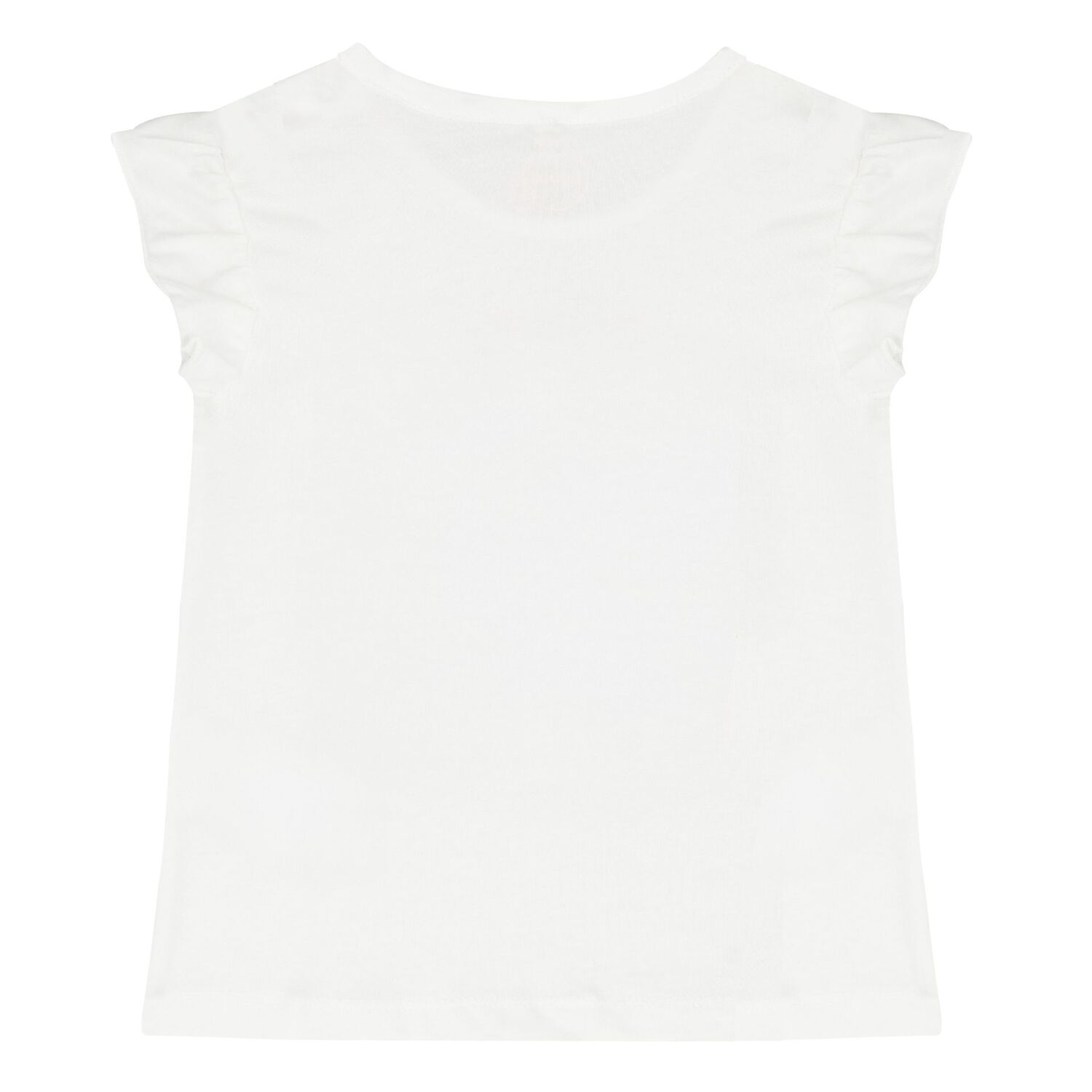 Younger Girls White & Pink Shorts Set, 1, hi-res