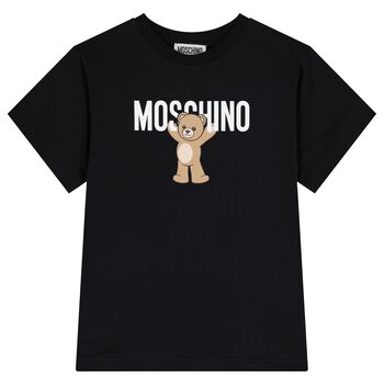 Black Teddy Bear Logo T-Shirt