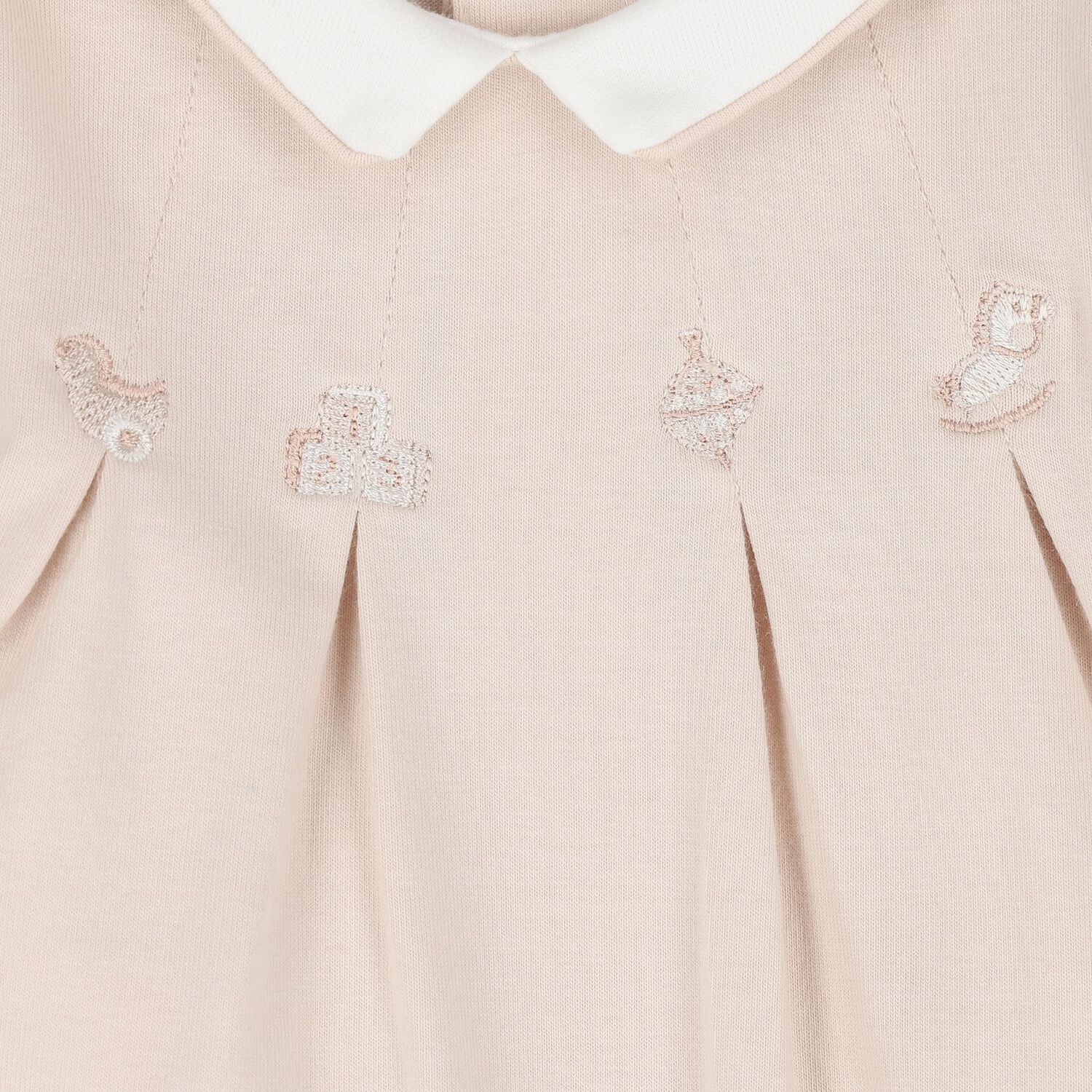 Beige & Ivory Flower Babygrows ( 2-Pack ), 2, hi-res