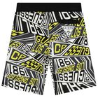 Boys Black Logo Shorts, 2, hi-res