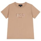 Boys Beige T-Shirts ( 2 Pack ), 1, hi-res