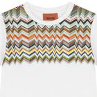 Boys White Logo Zig Zag T-Shirt, 1, hi-res