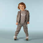 Boys Grey Logo Tracksuit, 1, hi-res