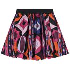 Girls Black & Pink Vortice Bubble Skirt, 1, hi-res