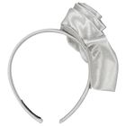 Girls Silver Rose Headband, 1, hi-res