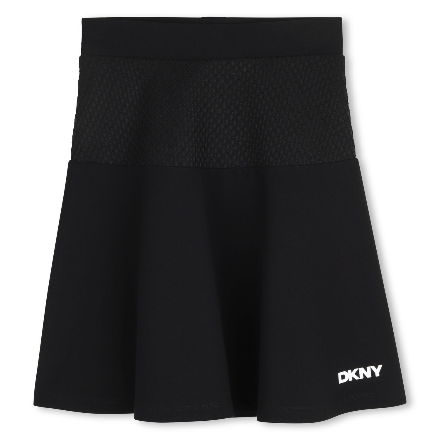 Girls Black Logo Skirt, 1, hi-res