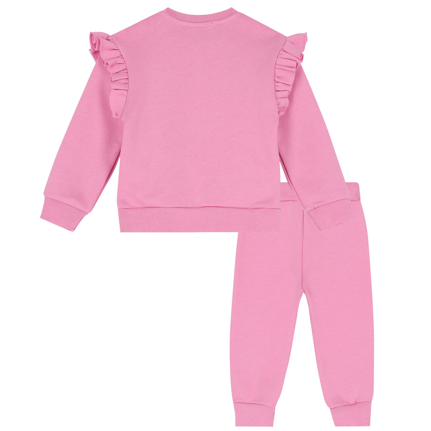 Younger Girls Pink Logo Tracksuit, 1, hi-res
