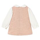 Younger Girls Pink Tweed Dress, 1, hi-res