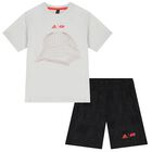 Boys Grey & Black Logo Star Wars Shorts Set, 1, hi-res