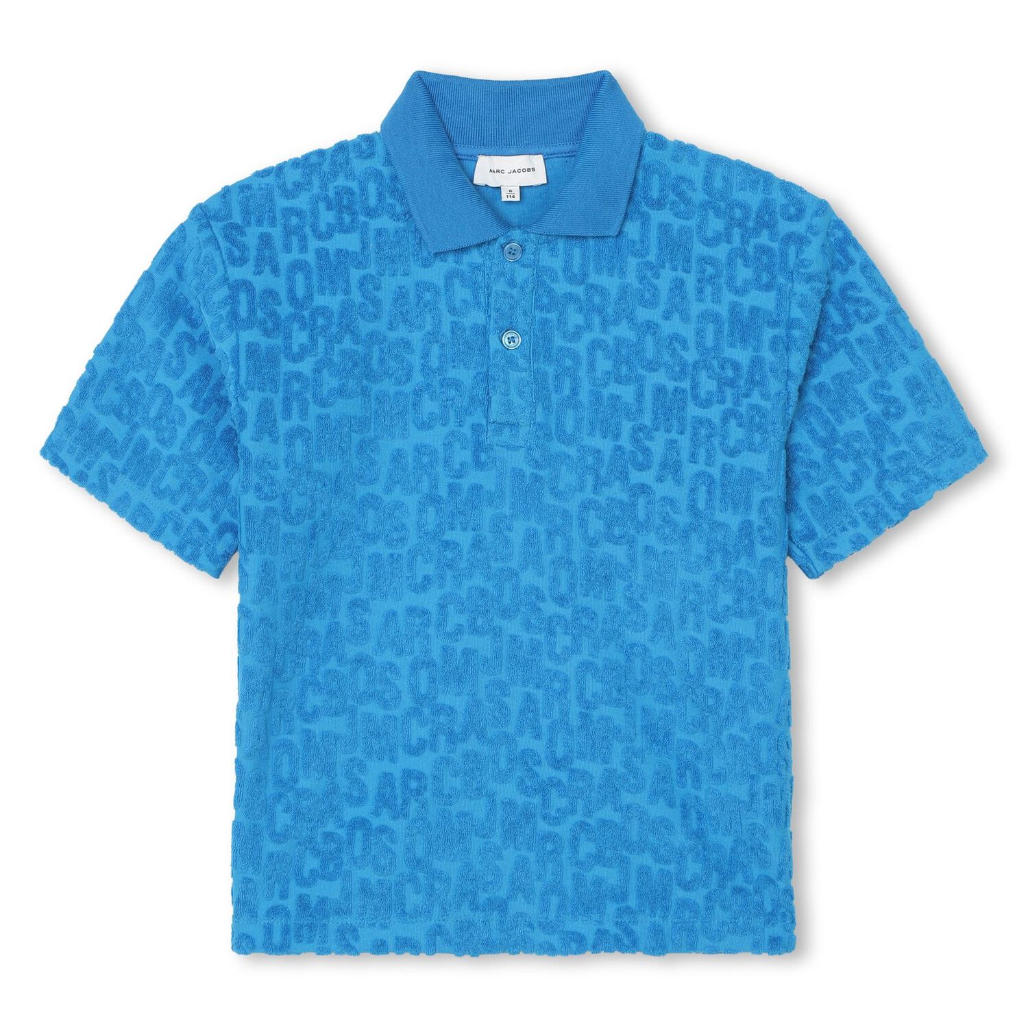 Boys Blue Logo Polo Shirt, 1, hi-res