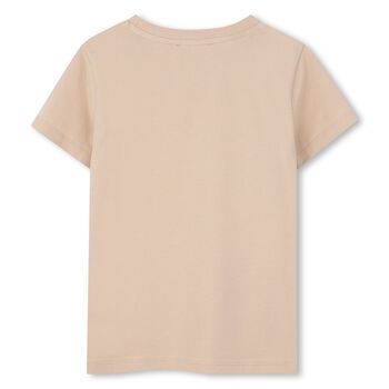 Girls Beige Logo T-Shirt