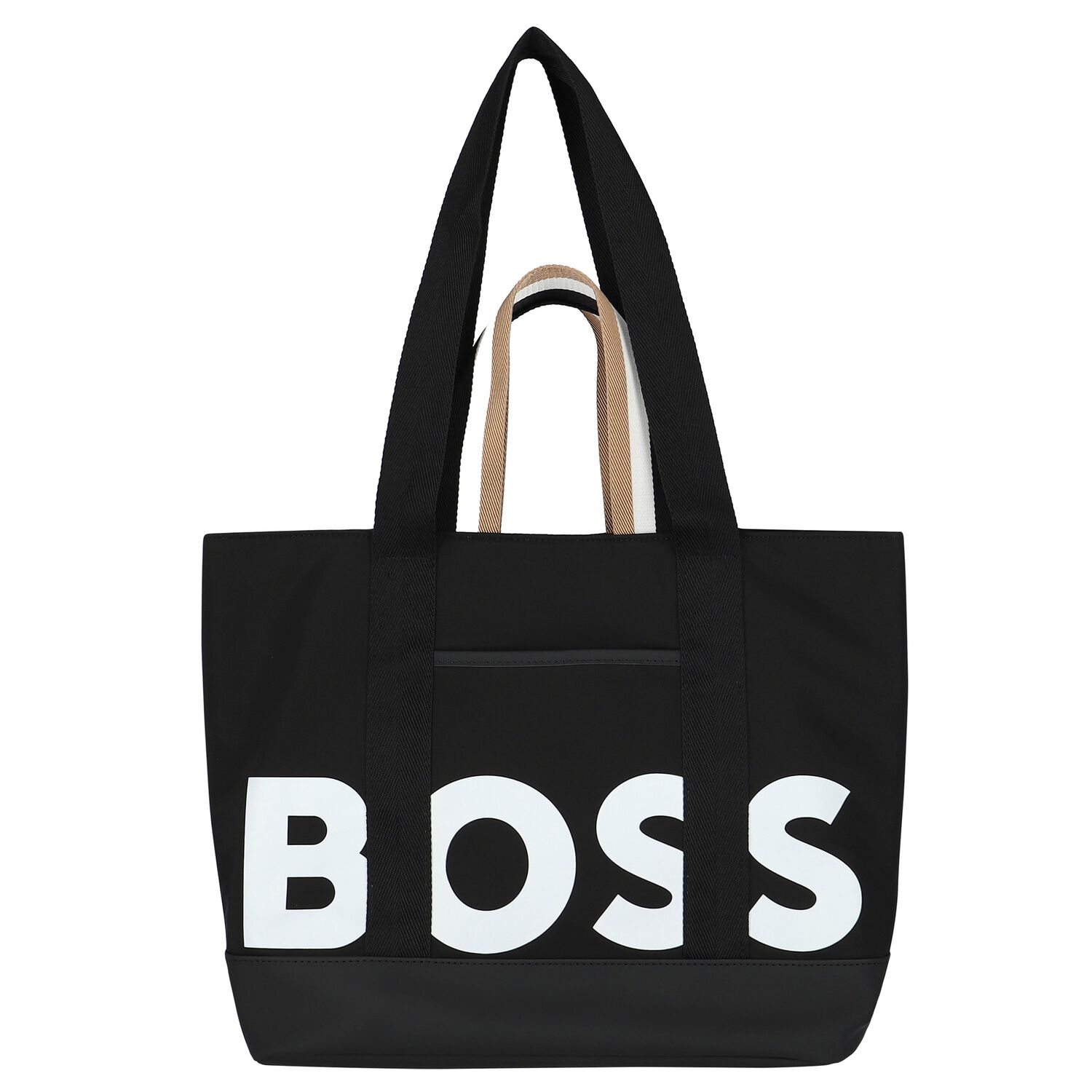 Girls Black Logo Tote Bag, 1, hi-res