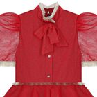 Girls Red Glittery Tulle Dress, 1, hi-res