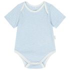 Baby Boys White & Blue Bodysuits ( 2-Pack ), 1, hi-res