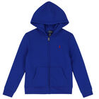 Boys Blue Logo Zip Up Top, 1, hi-res