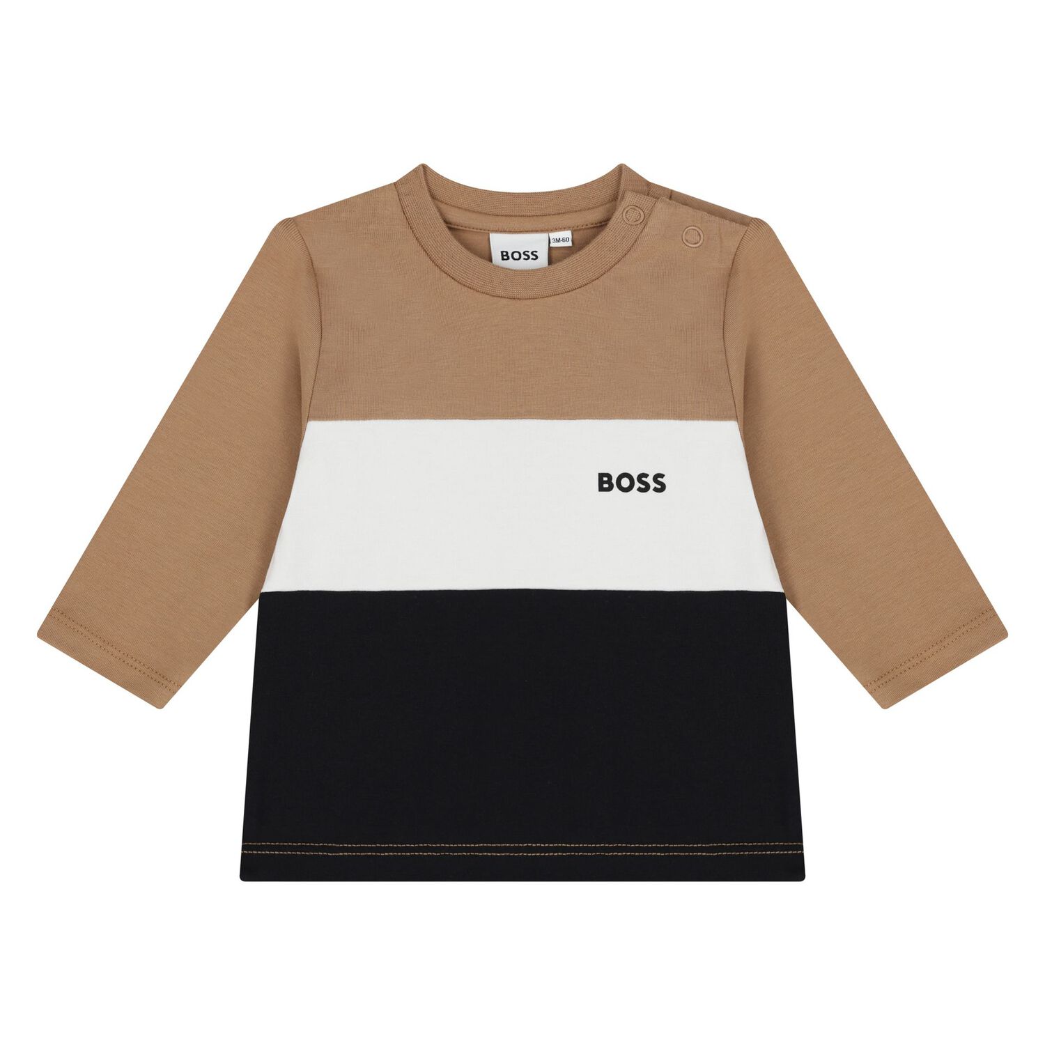 Baby Boys Beige Logo Tracksuit Set, 1, hi-res