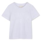 Younger Boys White Logo T-Shirt, 1, hi-res
