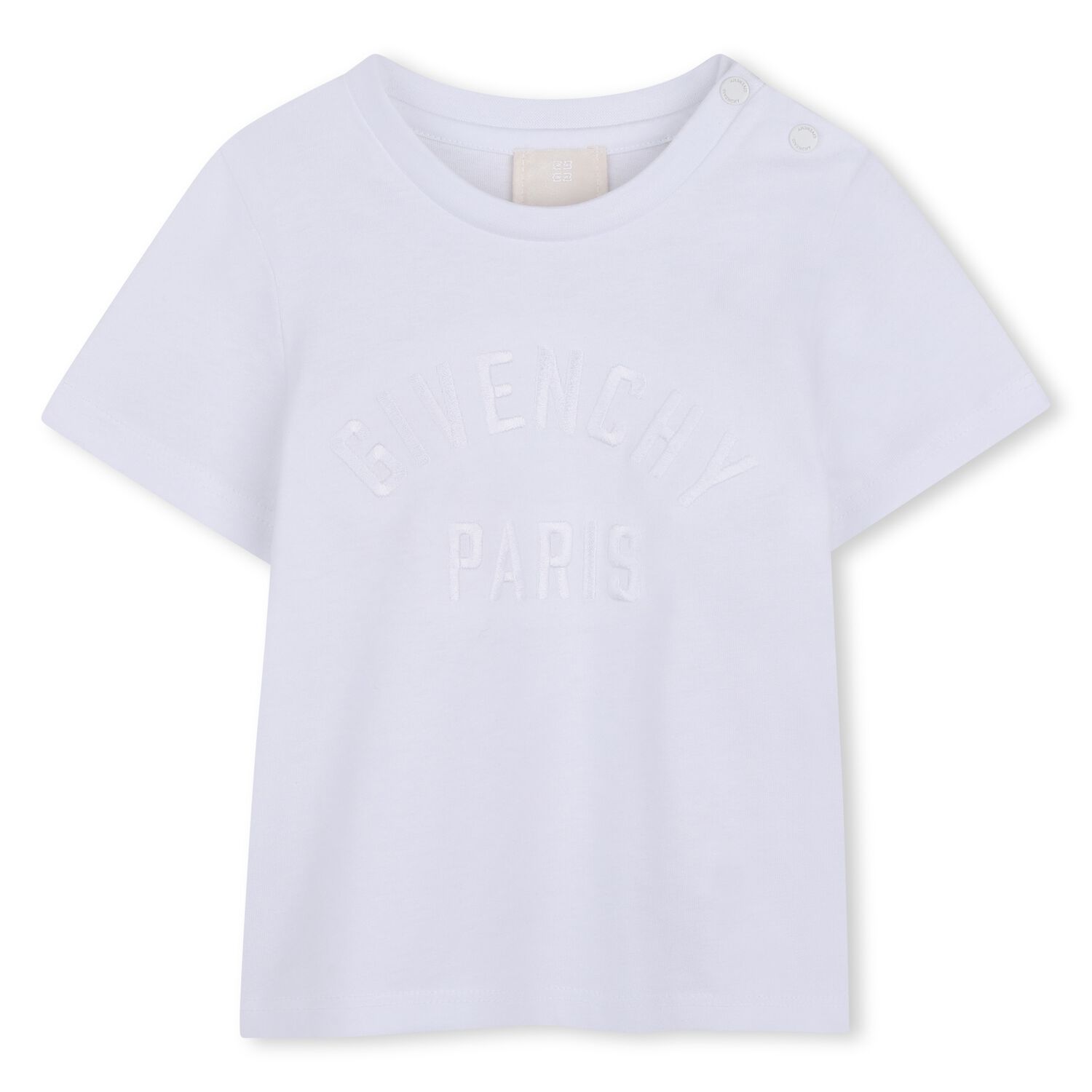 Younger Boys White Logo T-Shirt, 1, hi-res